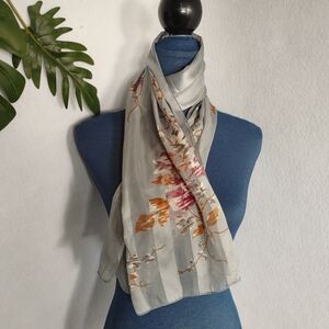 Floral Silk Lile Scarf